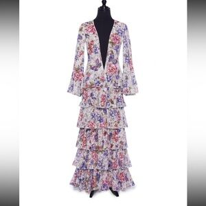 Floral Ruffle Maxi Dress